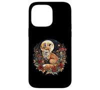 Caprichoso Fox Cottagecore Luna Llena Dark Academia Carcasa para iPhone 14 Pro Max