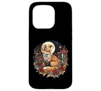 Caprichoso Fox Cottagecore Luna Llena Dark Academia Carcasa para iPhone 15 Pro
