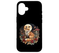 Caprichoso Fox Cottagecore Luna Llena Dark Academia Carcasa para iPhone 16