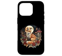 Caprichoso Fox Cottagecore Luna Llena Dark Academia Carcasa para iPhone 16 Pro