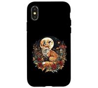 Caprichoso Fox Cottagecore Luna Llena Dark Academia Carcasa para iPhone X/XS
