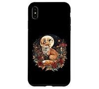 Caprichoso Fox Cottagecore Luna Llena Dark Academia Carcasa para iPhone XS Max