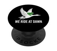 Caprichoso We Ride at Dawn Funny Frog and Goose PopSockets PopGrip Adhesivo