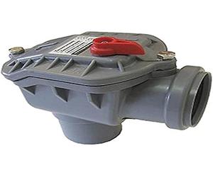 Capricorn Cierre antirretorno FI 50 | con conexión vertical - Ø DN 50/50 mm | con válvula antirretorno de acero inoxidable | gris