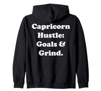 Capricorn Hustle: Goals & Grind Motivation Sudadera con Capucha