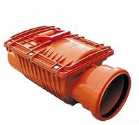 Capricorn Tope de reflujo con doble trampilla, Naranja, Ø 125 / DN 125 mm