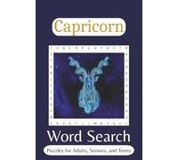 Capricorn Word Search Puzzle Book: Easy to Read Print Word Search about Astrology, Capricorn Traits and more / 6x9 inches / 110 Pages / 50+ puzzles. Great Gift for Vacations, Holiday’s and Free Time.