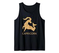 Capricornio Origami Zodiac Gráfico Camiseta sin Mangas