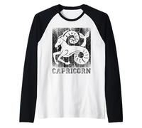 Capricornio Signo del Zodiaco Hombres, Mujeres, niños, horóscopo cumpleaños Camiseta Manga Raglan