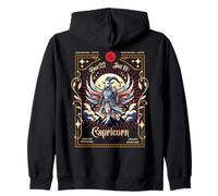Capricornio Signo del Zodiaco Tarot Mujer Guerrera Cabra Marina Mujer Sudadera con Capucha
