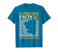 Capricornio Zodiaco Hechos diseño Signo del Zodiaco Capricornio Camiseta, Hombre, Zafiro, 3XL