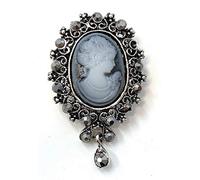 Caprilite Broche de estilo vintage retro victoriano con diseño de camafeo