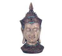 CAPRILO. Figura Decorativa Budista de Resina Cabeza Buda Adornos y Esculturas. Bustos. Regalos Originales. Decoración Hogar. 15 x 14 x 32 cm