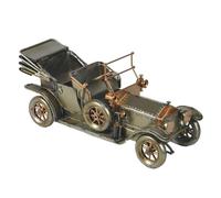 CAPRILO Figura Decorativa de Metal Coche de Época Antiguo. Vehículos. Adornos y Esculturas. Coleccionismo. 27 x 10,50 x 12,50 cm