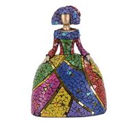 CAPRILO Figura Decorativa de Resina Menina Multicolor. Adornos y Esculturas. Regalos Originales. Decoración Hogar. 17,50 x 12,50 x 24 cm.