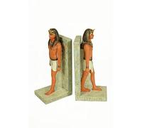 CAPRILO Sujetalibros Decorativo Egipcio Ramsés ll Figuras Resina. 2 x (12 x 9 x 25 cm.)