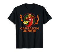 Capsaicin Junkie Chili Picante Pimienta Cocinero Barbacoa Camiseta