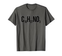 Capsaicina Fórmula Química Impresión Negra Camiseta