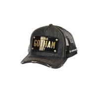 Capslab Batman DC Gotham City Black Plate Gold Used Trucker Cap - One-Size