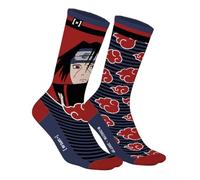 Capslab Calcetines Naruto Itachi - Calcetines de anime con licencia oficial para hombre y mujer - Cómodos calcetines de algodón con Itachi Uchiha y símbolo de las nubes de Akatsuki - 43-46