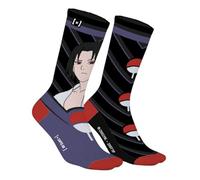 Capslab Calcetines Naruto Sasuke - Calcetines de anime con licencia oficial para hombre y mujer - Cómodos calcetines de algodón con Sasuke Uchiha y símbolo del Clan Uchiha - 43-46