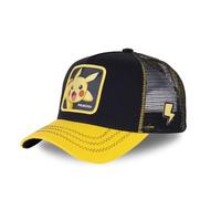 Capslab Casquette Trucker Pokemon Pikachu Noir Visière Jaune