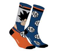 Capslab Dragon Ball Son Goku & Símbolo Go - Calcetines de Anime Oficialmente Licenciados para Hombres y Mujeres - Algodón - Cómodos con Diseño Icónico - 43-46
