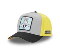 CAPSLAB | Gorra Curva Gris, Amarilla Y Negra Bugs Bunny | Diseño Unisex con Visera Curva y Cierre Snapback | Gorras De Hombre, Gorras de Mujer | Looney Tunes | Gorra de Beisbol Hombre y Beisbol