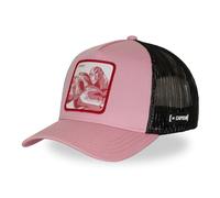 Capslab Gorra para hombre y mujer, Gorra Trucker Dragon Ball Super, Ajustable mediante el Snapback, Rosa/Negro/Rojo, Talla única