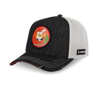 Capslab | Gorra Premium Tipo Trucker Looney Tunes Bugs Bunny | Acabados de Mezclilla de Primera Calidad | Visera Curva y Cierre Snapback, 50% algodón, 50% poliéster | Gorra Unisex para Adultos