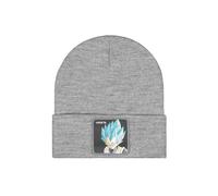 Capslab - Gorro para hombre y mujer, diseño de Dragon Ball Super, gorro Vegeta original, suave y cálido, gris, azul, blanco, talla TU, gris, Talla única