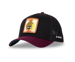 Capslab Marvin el Marciano Looney Tunes Ripstop Negro Violeta Gorra de Camionero Ajustable