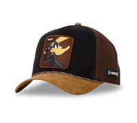 Capslab Pato Lucas Looney Tunes Suede Negro Marrón Gorra Ajustable con Snapback