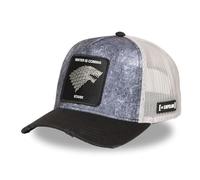 Capslab Winter is Coming Stark Game of Thrones Gris Negro Gorra de Camionero Ajustable