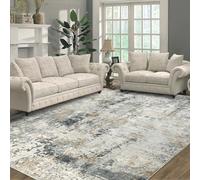 Capslpad 160x230cm Alfombra grande moderna y abstracta para sala de estar, alfombra de área antideslizante de pelo corto, alfombra de felpa de lana sintética para dormitorio, alfombra ligera y lavable