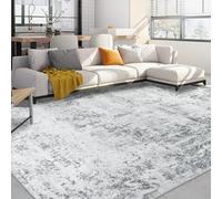 Capslpad Alfombra abstracta gris para salón, 200 x 300 cm, antideslizante, de pelo corto, lana sintética, lavable, minimalista, para salón, dormitorio, oficina, decoración