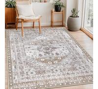 Capslpad Alfombras lavables para sala de estar, 120 x 180 cm, envejecidas, vintage, antideslizantes, tradicionales, orientales, para dormitorio, alfombra de suelo de pelo bajo, alfombra fina para