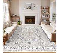 Capslpad Alfombras lavables para sala de estar, 200 x 300 cm, alfombras de área vintage desgastadas, antideslizantes, tradicionales, orientales, para dormitorio, alfombra de pelo bajo, alfombra fina