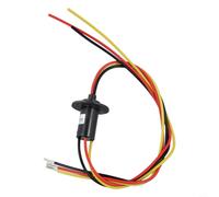 Cápsula anillo colector 30A 360° rotación robot control | Contactos dorados dorados, 30 A por anillo, 3 canales, largo, bajo mantenimiento