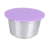 Cápsula de café de acero inoxidable, reutilizable, recargable, para cafetera Dolce Gusto, color morado