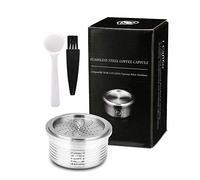Cápsula de café Recargable, Taza de Filtro de café Reutilizable de Acero Inoxidable con para lavazza Espresso Point con 1 Cuchara de plástico y 1 Cepillo de Limpieza (Cápsula)