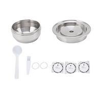 Cápsula de café rellenable de acero inoxidable, taza filtrante reutilizable para máquinas VertuoPlus y, con sello de silicona para extracción a alta presión