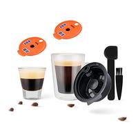 Cápsula de café rellenable para Tassimo Bosch, filtro de café, 1 Body Cápsula reutilizable + 2 Disc lids (60ml+180ml),Orange