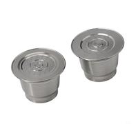 Cápsula de café reutilizable de acero inoxidable 304 para máquinas, cápsula recargable de metal con malla de filtro fino para una elaboración de aroma rico a un caudal óptimo (tipo normal)