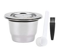 Cápsula de café reutilizable de acero inoxidable, compatible con máquinas, incluye cuchara y cepillo para café molido casero, apta para Inissia, Lattissima y