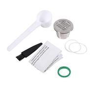 Cápsula de Café Reutilizable de Acero Inoxidable para Máquina, 4-5g, Superficie Roscada - Ecológica y Durable, Fácil Limpieza, Ahorra Dinero con Café Personalizado (Estilo espejo)