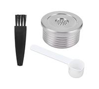 Cápsula de café reutilizable Taza de cápsula de filtro de café de acero inoxidable con cepillo de cuchara Compatible con la DELTA Q NDIQ7323