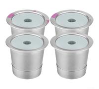 Cápsula de filtro reutilizable de acero inoxidable para cápsulas de café, taza recargable de metal 304 para cafeteras de una sola porción 1.0 y 2.0, alternativa a las cápsulas desechables (plata