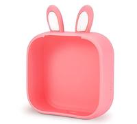 Cápsula de impresión, mini impresora térmica portátil de impresión rápida, impresora fotográfica Bluetooth inalámbrica para tarjetas de anatomía, fotos, notas, regalo para niños,Protective case-Pink 1