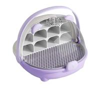 Cápsula espacial de crecimiento de seda para cría de gusanos de seda, jaula de hábitat de animales, tanque de reptiles, portátil, transparente, con asa, pequeño granero de cría FcQ555 (morado, talla